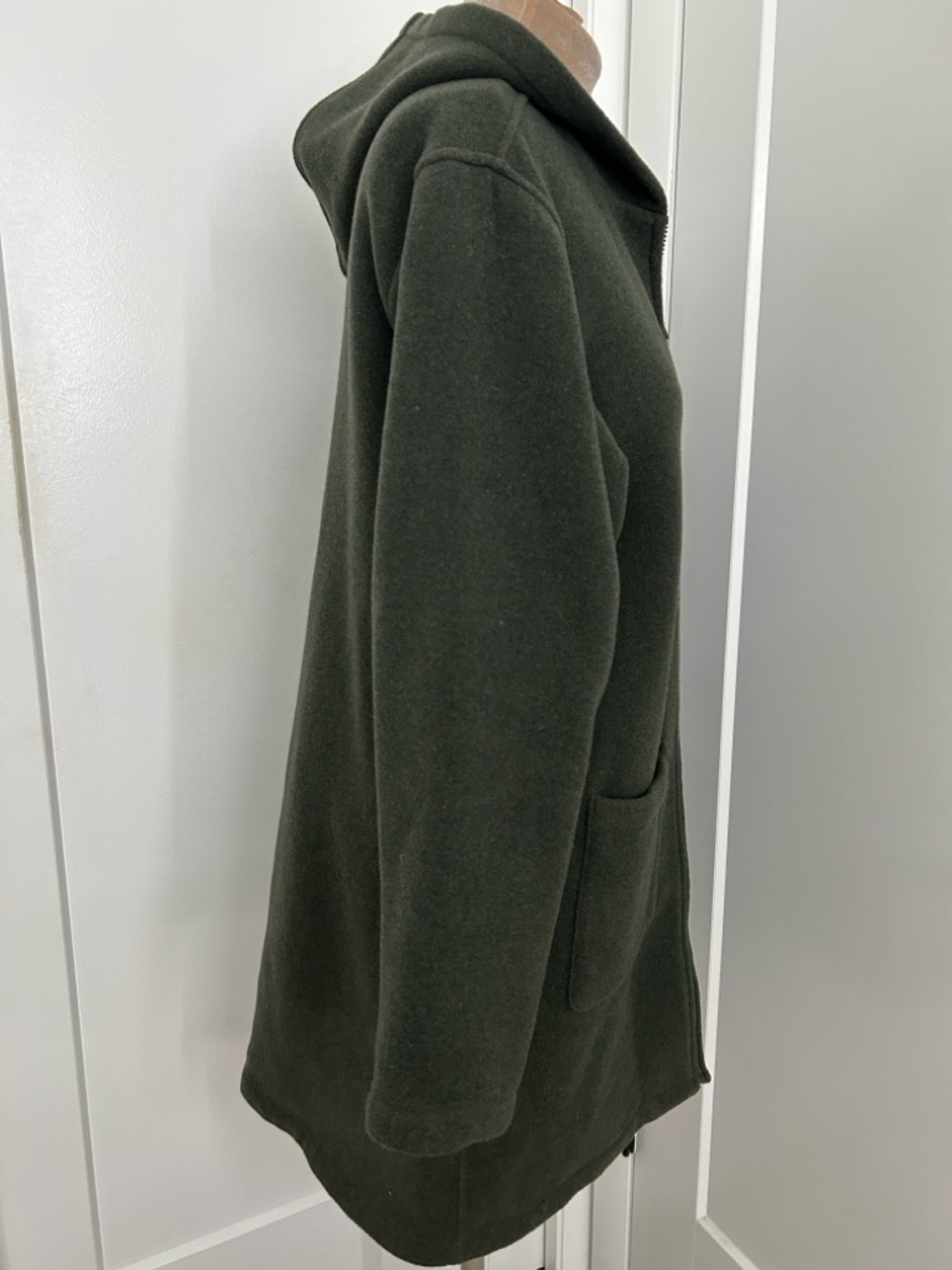 Vintage Woolrich Long Hooded Wool Coat | Size Large - Picture 7 of 16